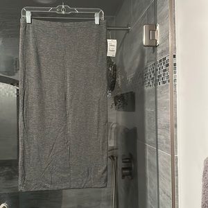 NWT soft double layered jersey fabric skirt in beautiful charcoal color.